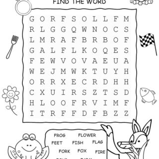 Word Search - Words That Start With F - Ten Words Puzzle | Planerium