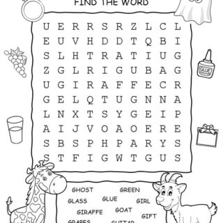 Word Search - Words That Start With G - Ten Words Puzzle | Planerium