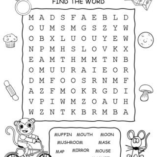 Word Search - Words That Start With M - Ten Words Puzzle | Planerium