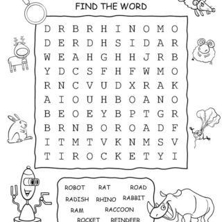 Word Search with Ten Words Starting with R - Engaging Vocabulary Activity for Kids