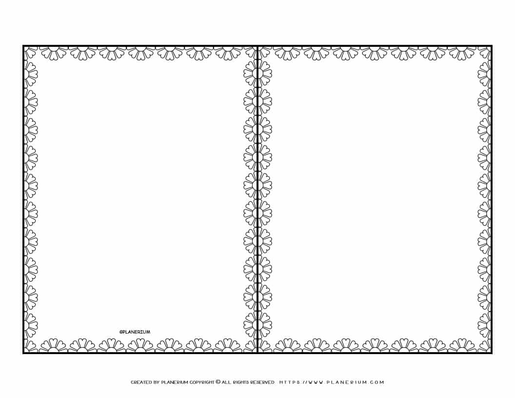 Card Templates - Flowers Border Design | Planerium