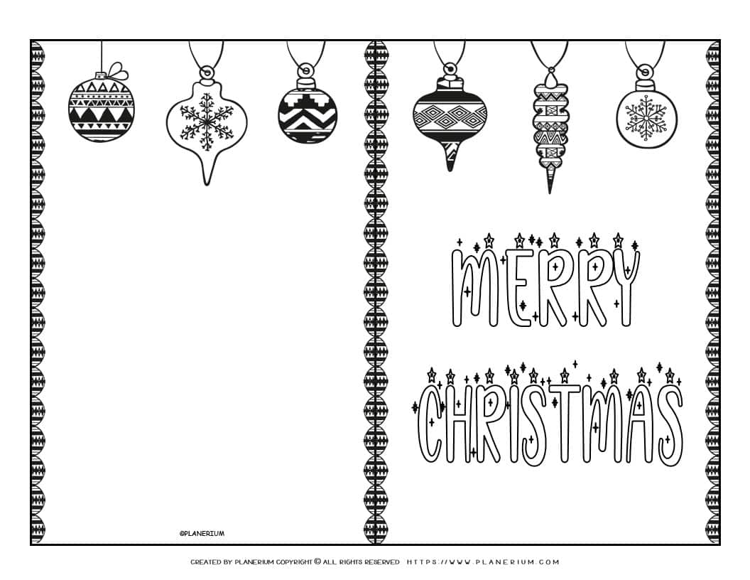 Christmas Card Template - Christmas Lights | Planerium