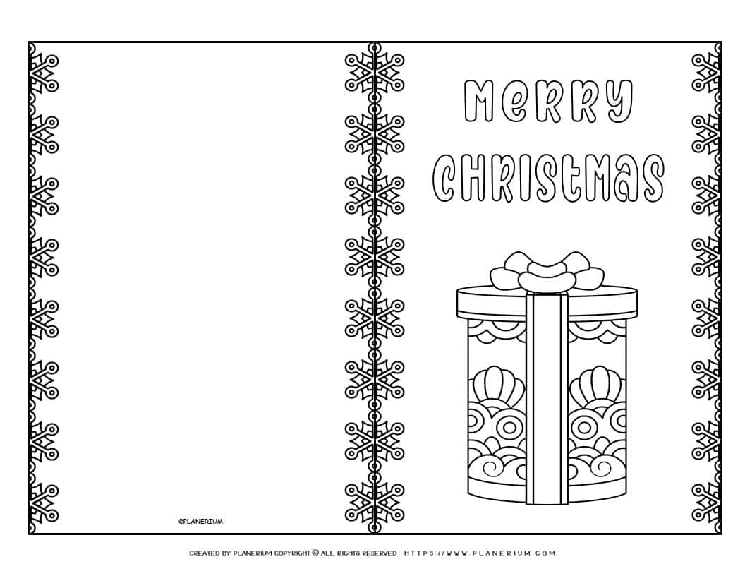 Christmas Card Template - A Gift | Planerium