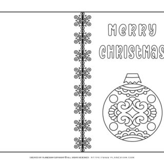 Christmas Card Template - Ornament Light | Planerium