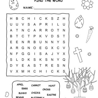 Easter Word Search With Ten Words | Planerium