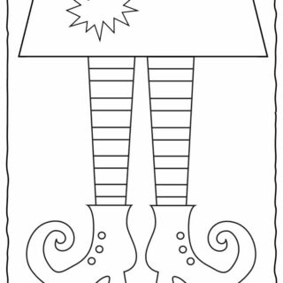 Halloween Coloring Page - Witch Legs | Planerium