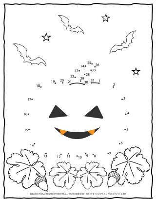 Halloween Dot to Dot - Jack-O-Lantern | Planerium