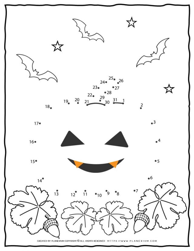 Halloween Dot to Dot – Jack-O-Lantern