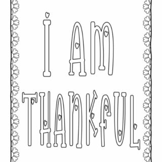 Thanksgiving Coloring Page - Thankful Card | Planerium