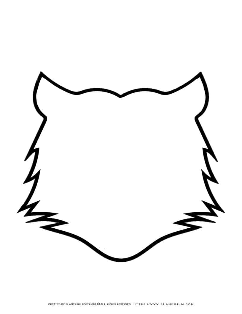 Tiger Face Outline Template | Planerium