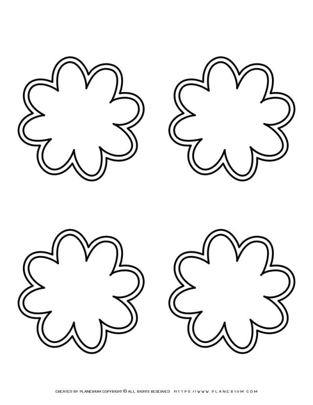 Flowers Template - Four Flowers | Planerium