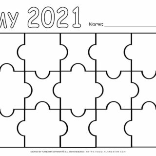 New Year Template - Puzzle Template Reflection My 2021 | Planerium