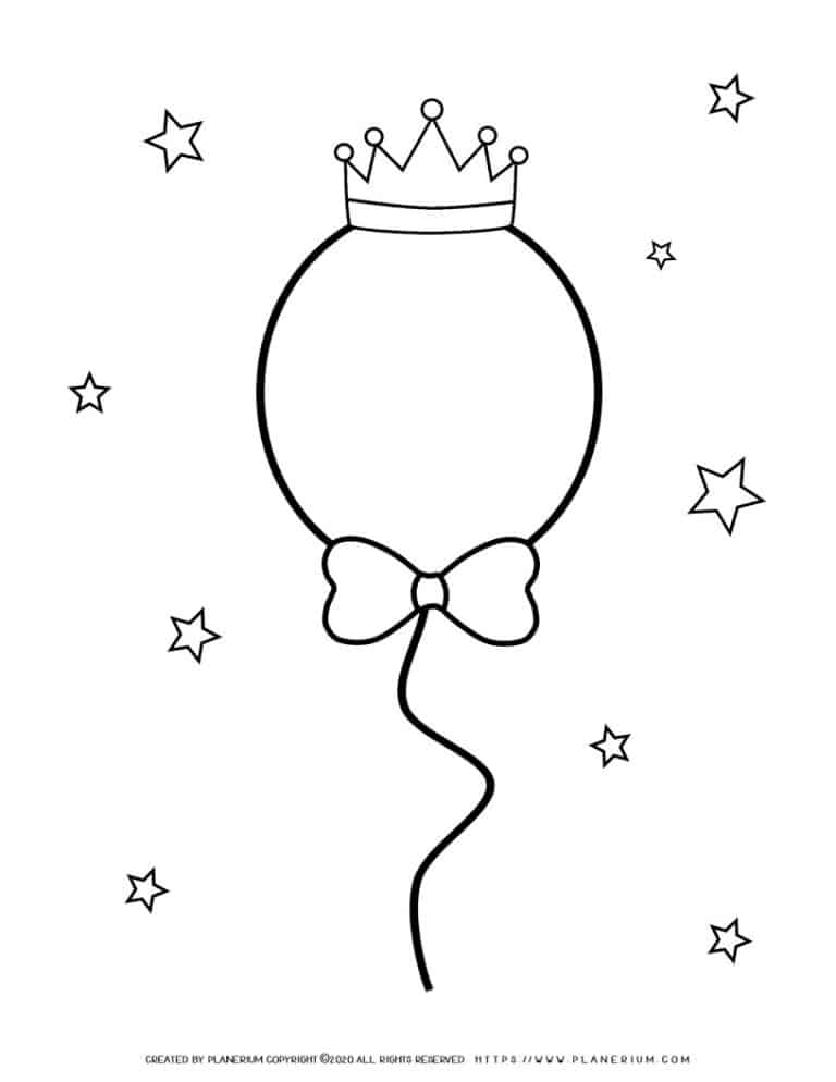 Carnival Coloring Page - King Balloon | Planerium