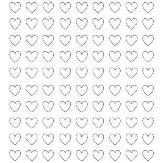 Coloring Page - Hundred and Eight Hearts Grid | Planerium