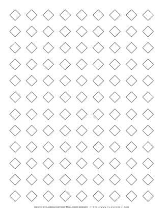 Coloring Page - Hundred and Eight Slanted Squares Grid | Planerium