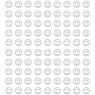 Coloring Page - Hundred and Eight Smileys Grid | Planerium