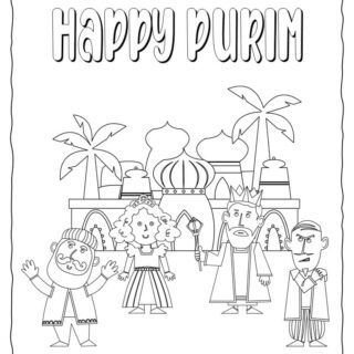 Happy Purim Coloring Page | Planerium