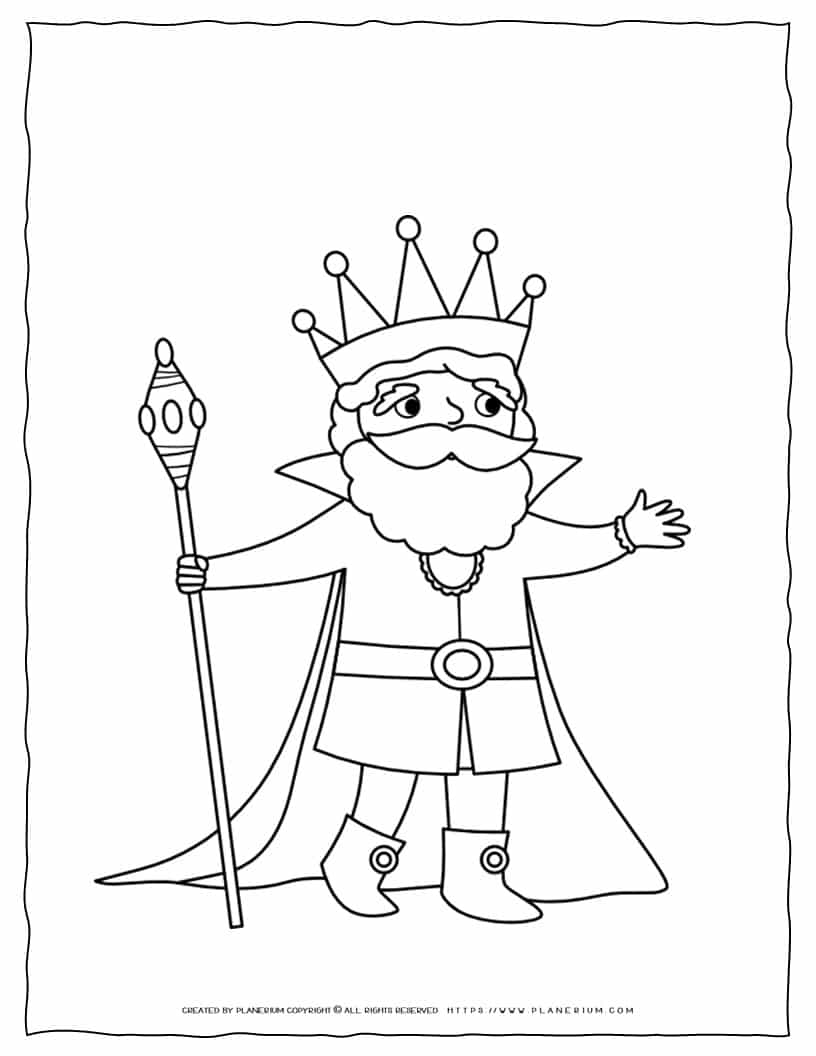 King - Coloring Page | Planerium