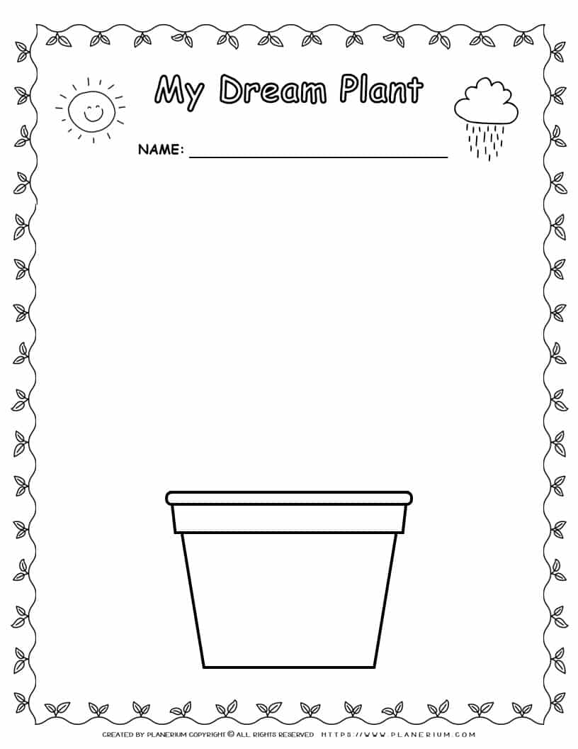 Planting Worksheet - My Dream Plant | Planerium
