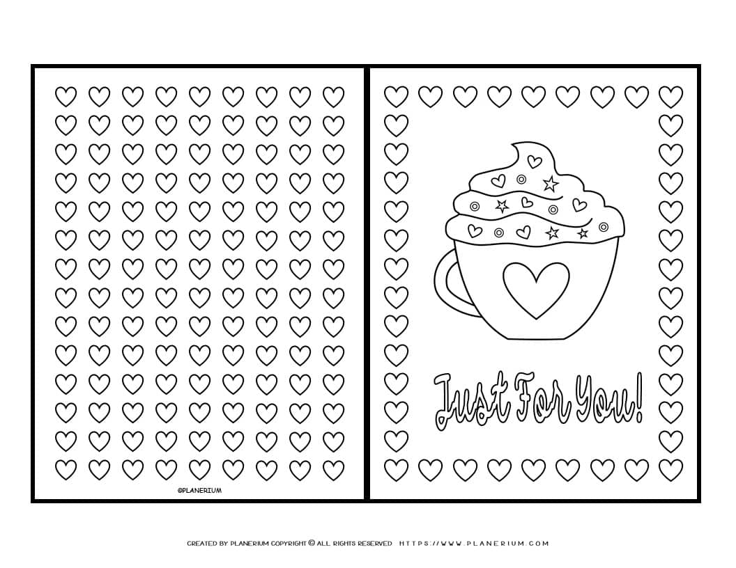 Card Template - Love Cup | Planerium