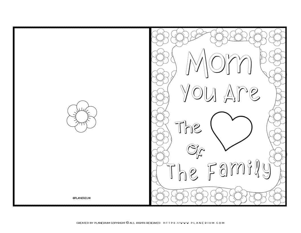 Mother's Day Floral Border Card Template