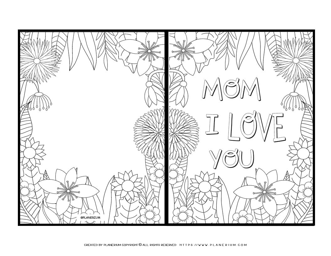Mother's Day Love You Card Template