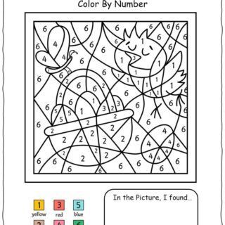 Color by Numbers Printable for the Spring Season | Planerium