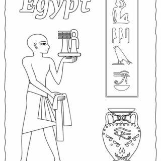 Egyptian Hieroglyphs - Coloring Page | Planerium