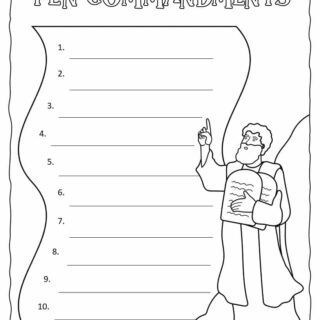 Passover Worksheet - Ten Commandments | Planerium