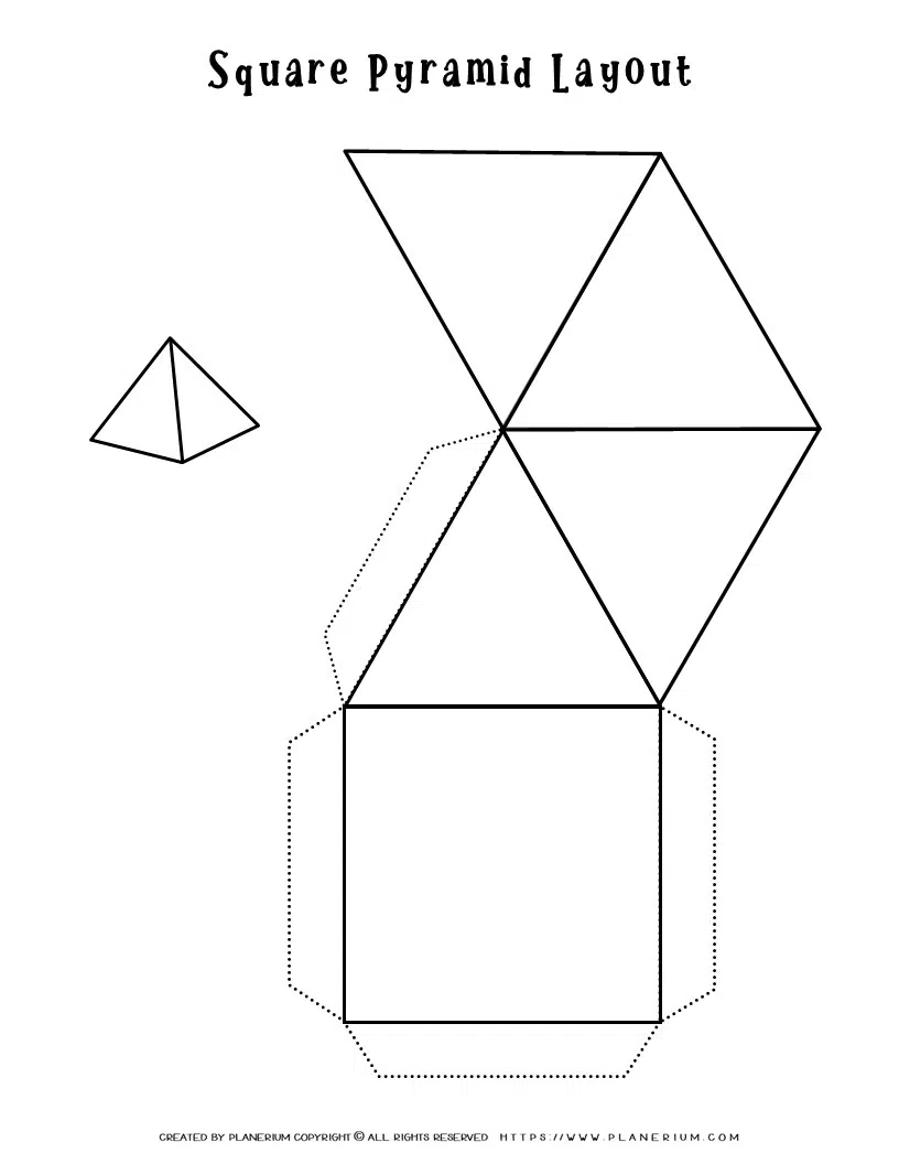 Square Pyramid Template | Planerium