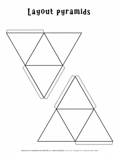Triangular Pyramids Template - Two Pyramids | Planerium