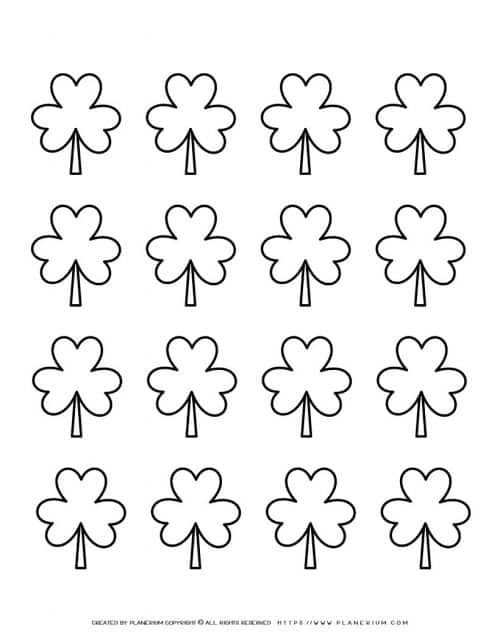 Twelve Shamrock Template | Planerium