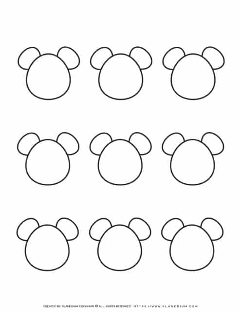 Bear Template - Nine Bear Faces | Planerium