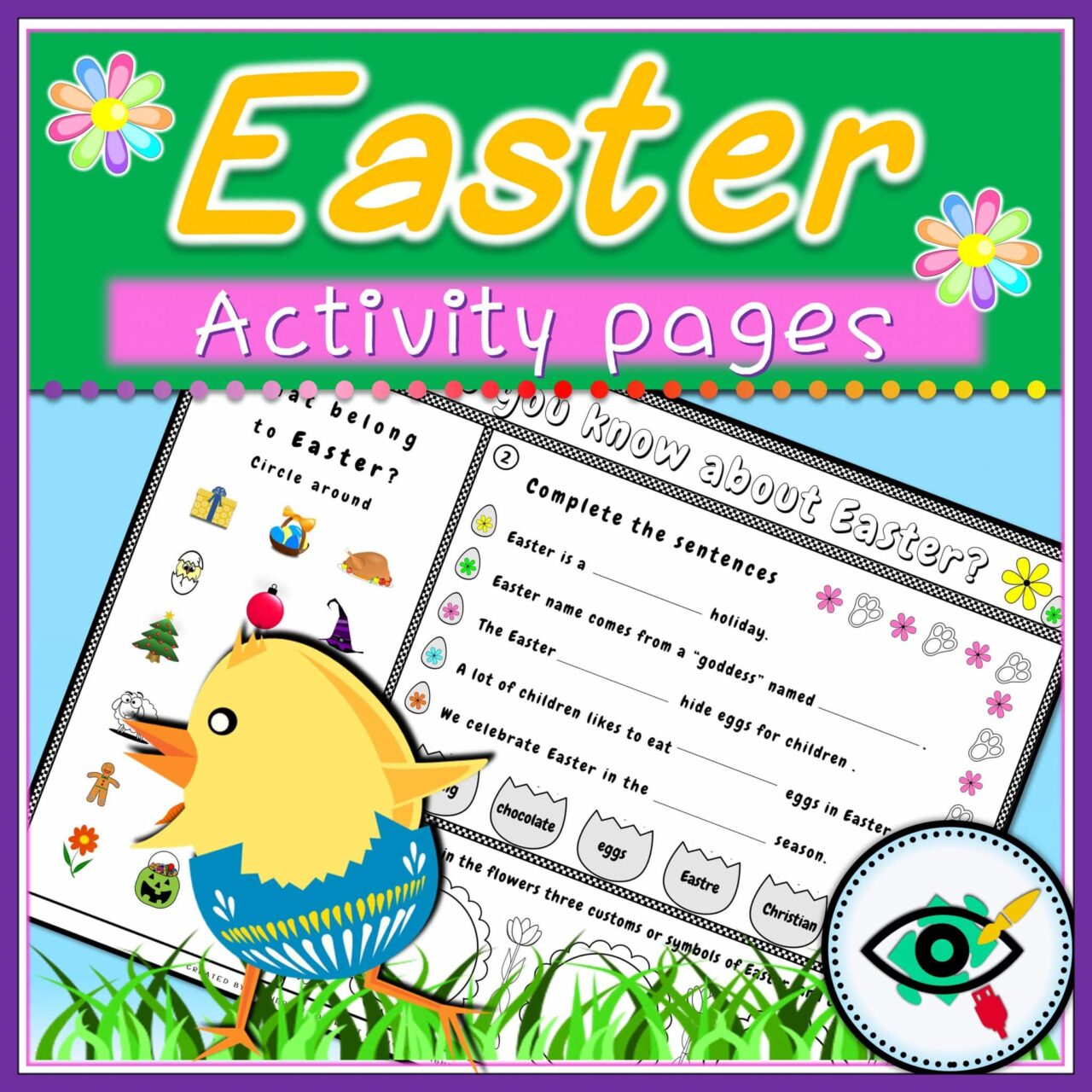 Easter Activity Sheets - Complete the Sentences | Planerium