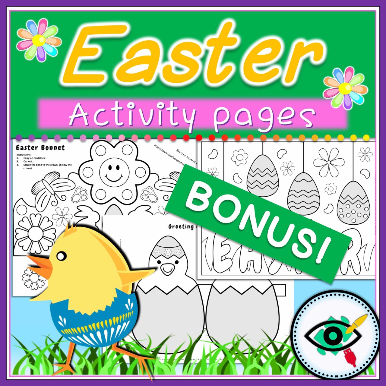 Easter Activity Sheets - Easter Bonnet | Planerium