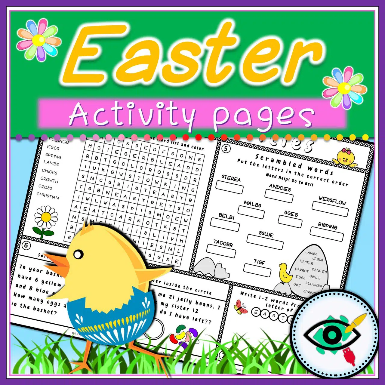 Easter Activity Sheets - Scrambled Words | Planerium