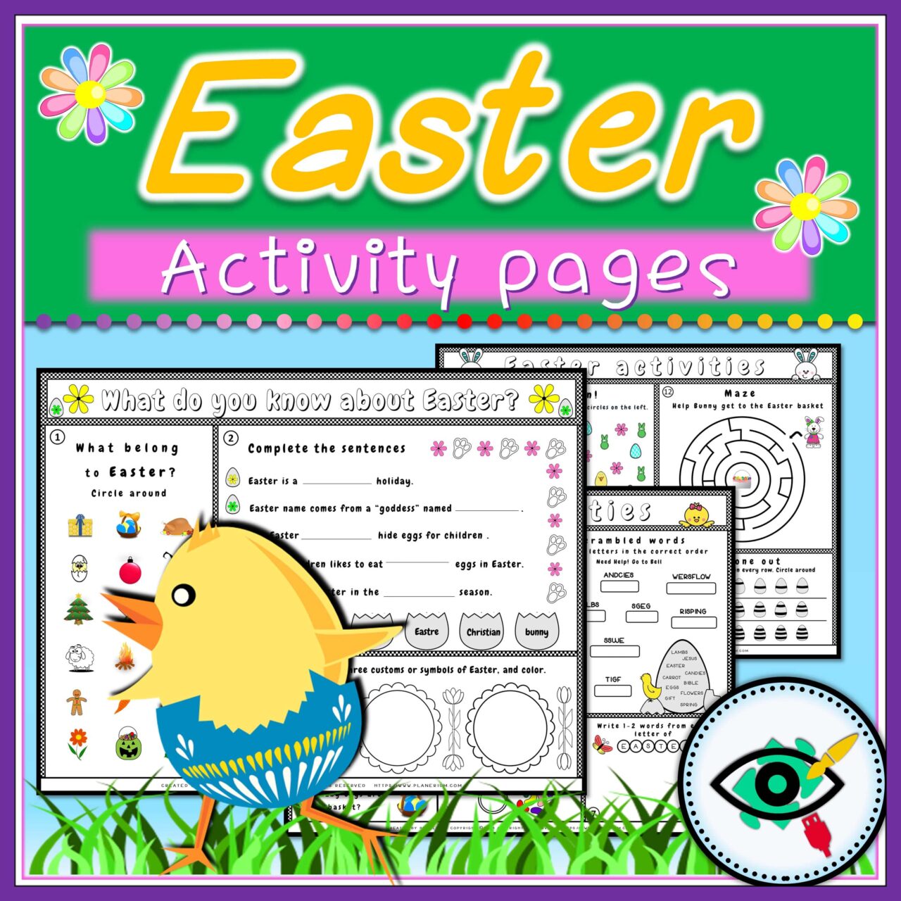 Easter Activity Sheets - What Belongs To Easter | Planerium