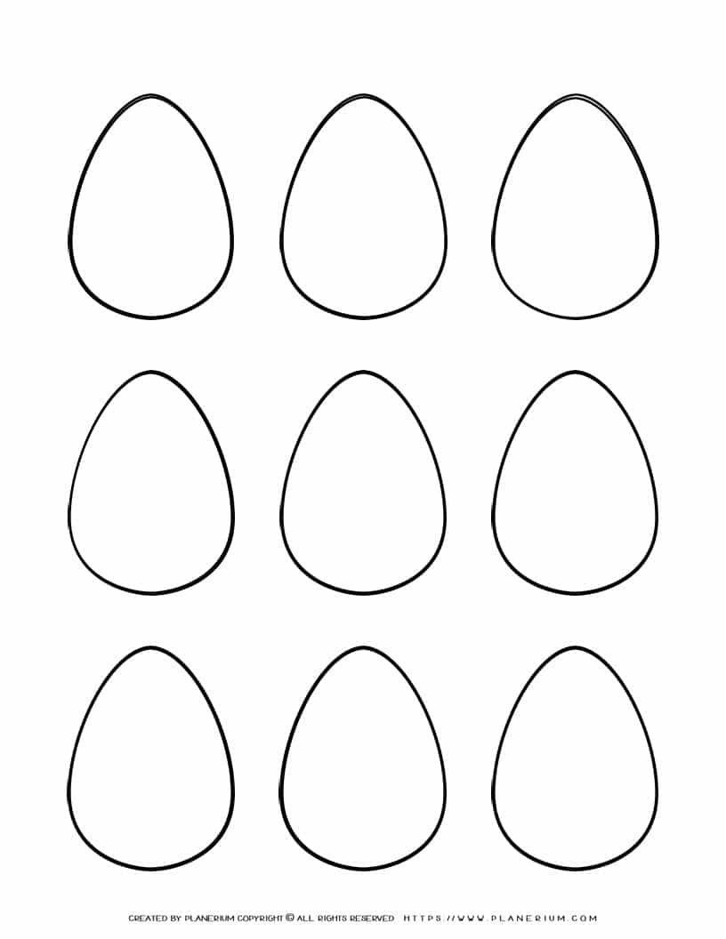 Egg Outline - Nine Eggs | Planerium