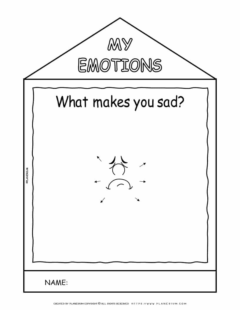 Emotions Worksheets - Sad | Planerium