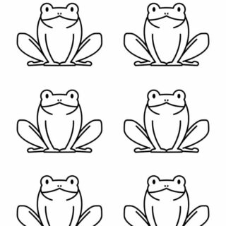 Frog Outline - Six Frogs | Planerium