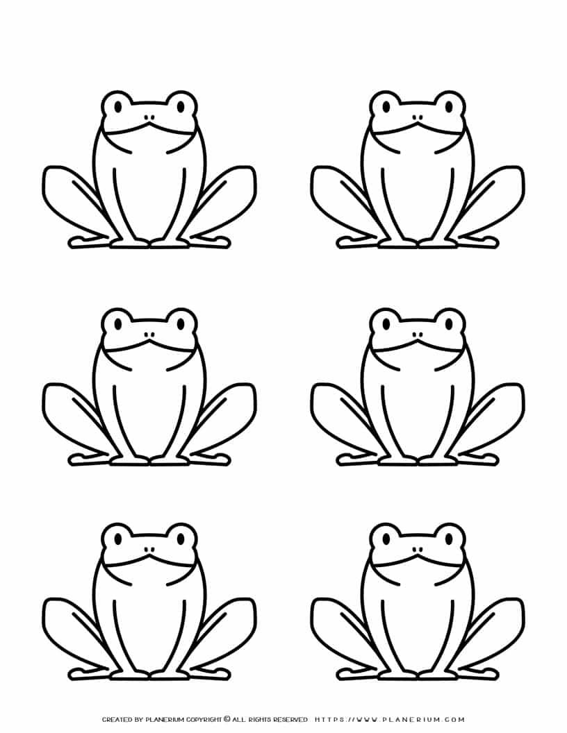Frog Outline - Six Frogs | Planerium