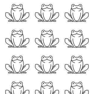 Frog Outline - Twelve Frogs | Planerium