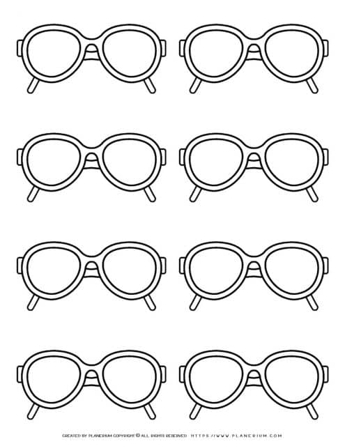 Glasses Template - Eight Glasses | Planerium