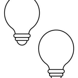 Lightbulb Outline - Two Lightbulbs | Planerium