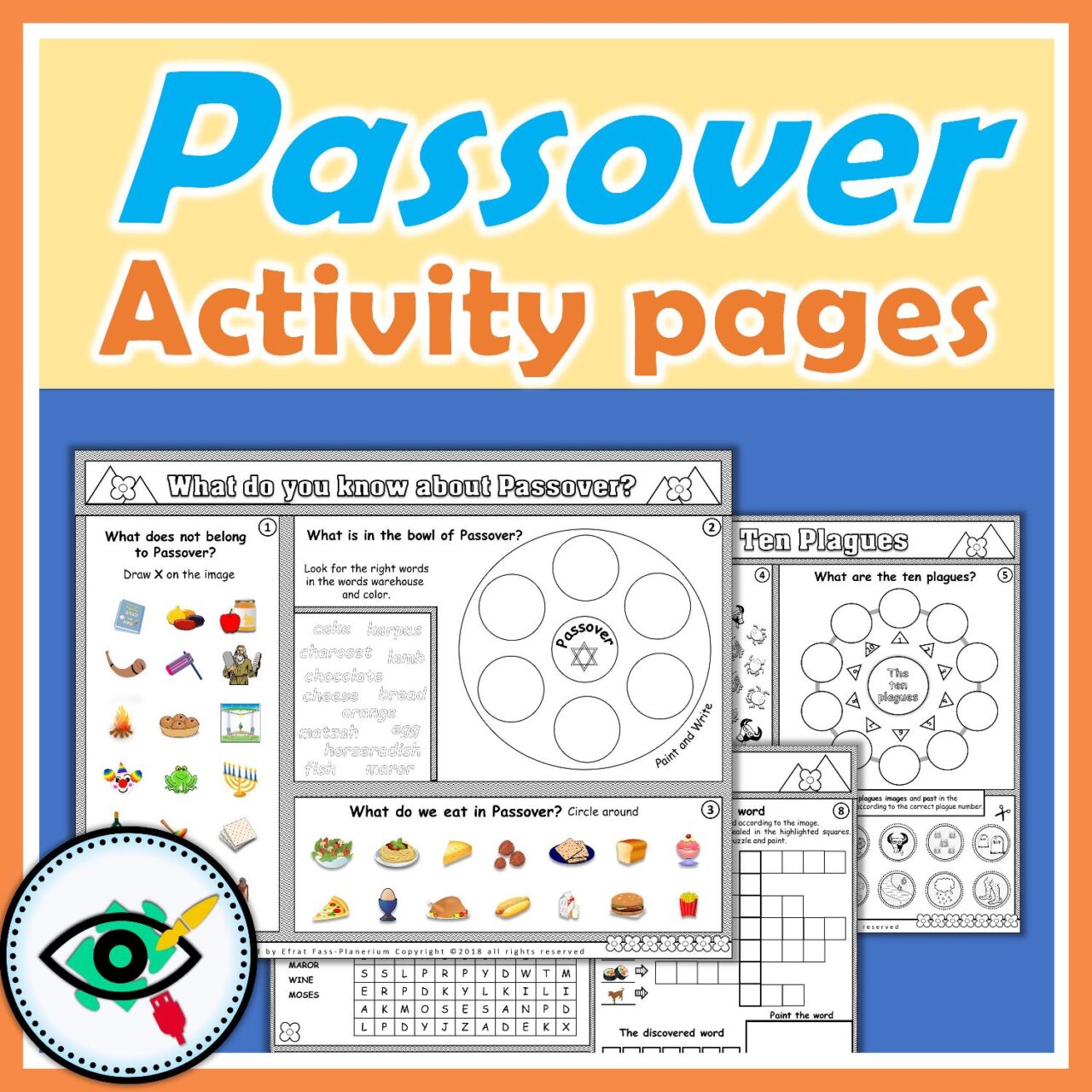 Passover Activity Pages for Kids | Planerium