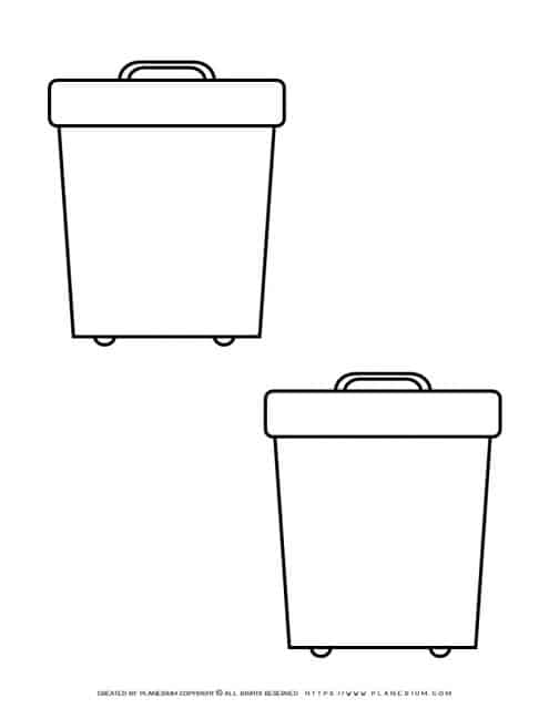 Recycle Bin Template - Two Recycle Bins | Planerium