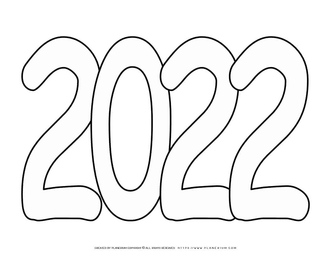 2022 Outline Coloring Page | Planerium
