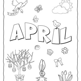 April Coloring Page | Planerium