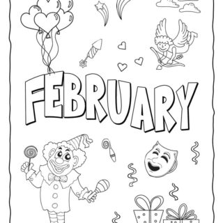 February Coloring Page | Planerium