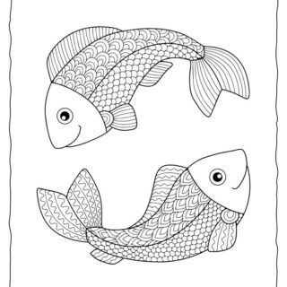 Fish Coloring Page - Two Fish | Planerium